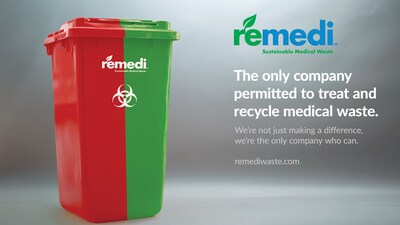 Remedi es la única empresa en EE. UU. autorizada para tratar y reciclar residuos médicos regulados. Al transformar los residuos de bolsas rojas en recursos reutilizables, Remedi redefine el concepto de sostenibilidad en la atención médica. No solo reducimos el impacto ambiental, sino que somos la única empresa que convierte los residuos médicos en una solución circular. Más información en remediwaste.com. Remedi es la única empresa en EE. UU. autorizada para tratar y reciclar residuos médicos regulados. Al transformar los residuos de bolsas rojas en recursos reutilizables, Remedi redefine el concepto de sostenibilidad en la atención médica. No solo reducimos el impacto ambiental, sino que somos la única empresa que convierte los residuos médicos en una solución circular. Más información en remediwaste.com.